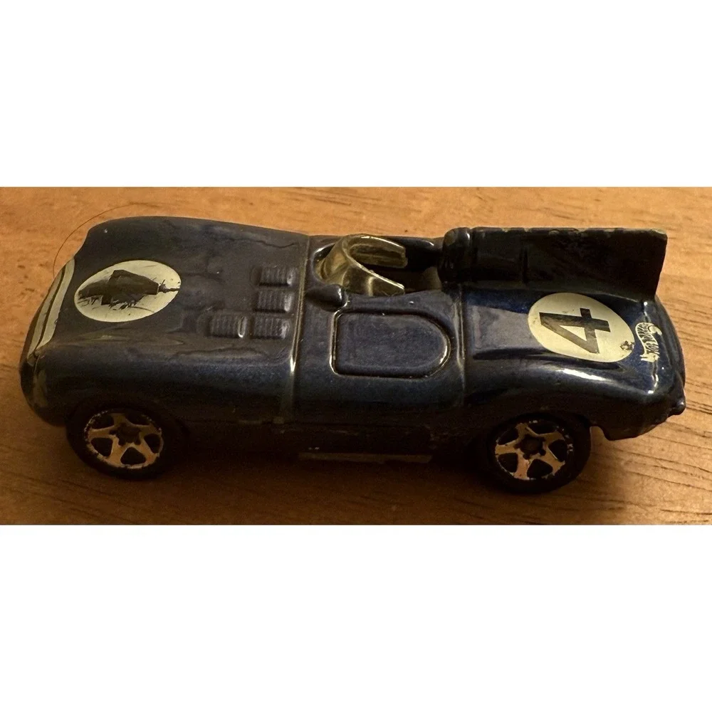 Hot‎ Wheels Blue Jaguar D-Type #4 loose Diecast